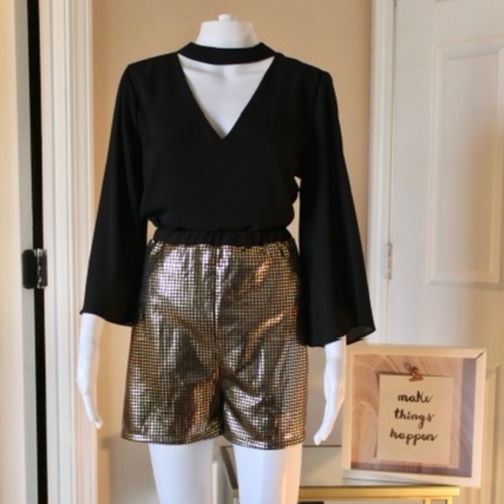 Black & Gold disco shorts. Size 3XL. Fun shorts to wear.